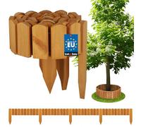 KOTARBAU® Bordure Jardin Exterieur Bois - 200 x 10 cm - Cloture Bois Jardin - Chêne - Palissade Flexible - Décoration