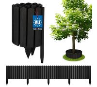 KOTARBAU® Bordure Jardin Exterieur Bois - 200 x 30 cm - Cloture Bois Jardin - Anthracite - Palissade Flexible - Décoration