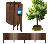 KOTARBAU® Bordure Jardin Exterieur Bois - 200 x 30 cm - Cloture Bois Jardin - Brun - Palissade Flexible - Décoration