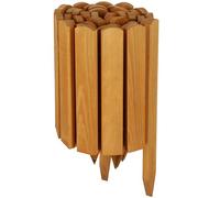 KOTARBAU® Bordure Jardin Exterieur Bois - 200 x 30 cm - Cloture Bois Jardin - Chêne - Palissade Flexible - Décoration