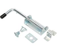 KOTARBAU® Boulon à Ressort Boulon de Porte Boulon Grendel Argent Antirouille Poignée en Caoutchouc Résistant aux intempéries avec Ressort Boulon de Porte Coulissant Portes Portails Galvanisé