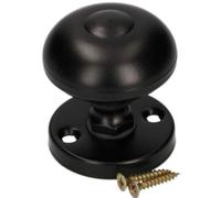 KOTARBAU® Bouton de porte Ø 55 mm - En métal - Différentes couleurs - Poignée de porte - Rosace fixe revêtue par pulvérisation (noir)