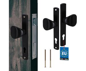 KOTARBAU® Bouton de porte 90 mm Longue plaque en aluminium Poignée de porte Serrure de porte Poignées de porte avec rosace Porte de chambre Poignées de porte intérieures Poignées de porte Serrure de p