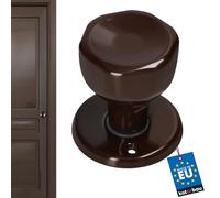 KOTARBAU® Bouton de Porte Tournant Marron Quincaillerie de Porte Poignée Acier Laqué 1 pièce Partie Supérieure Durable