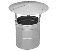 KOTARBAU® Chapeau de Cheminée - Acier Galvanisé - ø 200 mm - Argent - Chapeau Cheminée Anti Pluie - Résistant à la Corrosion - Installation Facile - Design Moderne
