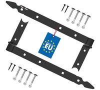 KOTARBAU® Charnière à Congé de 400 mm Noire x2 en Acier | Charniere Porte Lourde | Penture | Charniere Portail | Charnière Porte Lourde, | Penture Volet Bois | Charnieres | Charniere Noir | Charnières