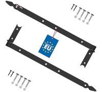 KOTARBAU® Charnière à Congé de 600 mm Noire x2 en Acier | Charniere Porte Lourde | Penture | Charniere Portail | Charnière Porte Lourde, | Penture Volet Bois | Charnieres | Charniere Noir | Charnières