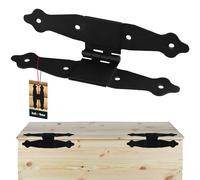 KOTARBAU® Charnière Centrale en H | Charniere Porte Lourde | Charnières de Portes | Charnière Porte Lourde | Charniere Portail Noire 20,5 x 10 cm