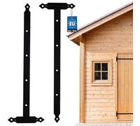 KOTARBAU® Charnière de porte 800 mm 2 pcs. Roulement à billes Bec de graissage Charnière de portail Charnière de porte Charnière de portail de jardin Charnière Plaque 255 mm
