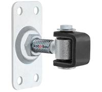 KOTARBAU® Charnière de porte réglable M12 à visser rectangulaire 4 trous S235JR en acier galvanisé argenté