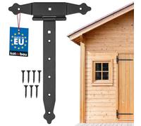 KOTARBAU® Charnière en croix 300 mm - Ferrure de construction - Raccord en bois - Charnière en T - Revêtement par pulvérisation