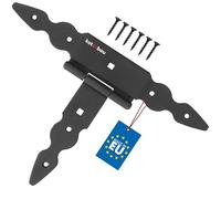KOTARBAU® Charnière en T de 150 mm en Acier Noir | Charniere Porte Lourde | Penture | Charniere Portail | Charnière Porte Lourde | Penture Volet Bois | Charnieres | Charniere Noir | Charnières