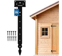 KOTARBAU® Charnière en T décorative en forme de croix - Revêtement par pulvérisation - Noir - 400 mm