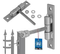 KOTARBAU® Charnière Torangel avec plaque à vis et goupilles lubrifiantes réglables pour portes de portail - Construction robuste Ø 12 mm