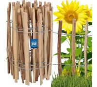 KOTARBAU® Clôture à lattis déroulable 5m en lattes de noisetier pour plantes et gazon 50 cm Clôture en châtaignier en bois de noisetier Clôture de jardin Écart entre les lattes 7-8 cm
