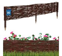 KOTARBAU® Clôture Bois - Bordure Jardin Extérieur - 100 x 10 cm - Bordure de Jardin en Osier à Planter - Marron - Cloture en Osier - Décoration Extérieure