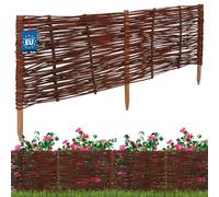 KOTARBAU® Clôture Bois - Bordure Jardin Extérieur - 100 x 40 cm - Bordure de Jardin en Osier à Planter - Marron - Cloture en Osier - Décoration Extérieure