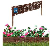 KOTARBAU® Clôture Bois - Bordure Jardin Extérieur - 60 x 10 cm - Bordure de Jardin en Osier à Planter - Marron - Cloture en Osier - Décoration Extérieure