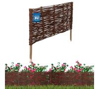 KOTARBAU® Clôture Bois - Bordure Jardin Extérieur - 60 x 30 cm - Bordure de Jardin en Osier à Planter - Marron - Cloture en Osier - Décoration Extérieure