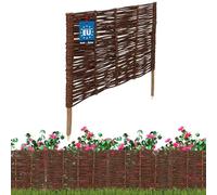 KOTARBAU® Clôture Bois - Bordure Jardin Extérieur - 60 x 40 cm - Bordure de Jardin en Osier à Planter - Marron - Cloture en Osier - Décoration Extérieure