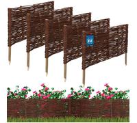 KOTARBAU Clôture de jardin en palissade, bordure en osier, 60 x 30 cm, lot de 5