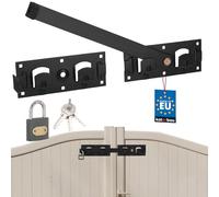 KOTARBAU Double jeté de porte gauche et droite avec cadenas pour double porte de jardin, verrou de portail, serrure de portail, verrou de porte