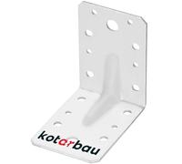KOTARBAU® Équerre De Fixation - Acier Galvanisé - 90 x 90 x 65 mm - Argent - Renfort d'angle Métal - Équerre de Fixation Renforcée - 90 Degrés