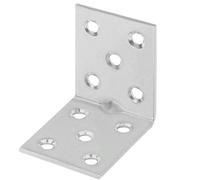 KOTARBAU® Équerre renforcée avec Nervure 50 x 50 x 40 mm Équerre d'assemblage Acier Galvanisée Connecteurs pour Le Bois Équerre d'angle Support de Coin