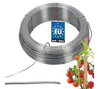 KOTARBAU Fil de jardin, 1,4 mm, 100 m, pour plantes, bricolage, liaison, clôture, galvanisé, argenté