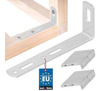 KOTARBAU® Fixation murale en acier Verrou de basculement Équerre de construction Fixation d'armoire Connecteur de meubles Galvanisé Connecteur de bois Équerre de montage Équerre 90 x 35 x 15 mm (100)
