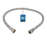 KOTARBAU® Flexible Robinet 3/8" x 3/8", Tuyau Robinet Cuisine 70 cm | Écrou Tournant x Raccord à Sertir, Rallonge Robinet Cuisine Flexible, Tuyau Flexible Plomberie, Acier Inoxydable, Argent