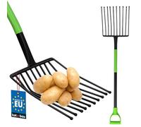KOTARBAU® Fourchette à Pommes de Terre Fourche de Jardin 10 Dents Fourche à Bêcher avec Manche en Métal 120 cm Fourche à Compost à Fumier Outil de Jardinage Accessoire de Jardin