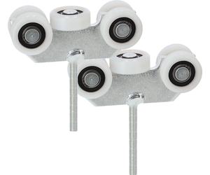KOTARBAU® Galets de roulement avec fer plat et boulon de 12mm 5 galets ⌀ 43 mm