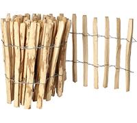 KOTARBAU® Ganivelle, Clôture Bois 0,5 x 5m, Bordure Bois Jardin, Noisetier | Clôture Bois Exterieur, Ganivelle Chataignier, Espacement Piquets 3-4 cm, Bordure Jardin Exterieur Bois, Naturel