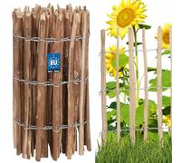 KOTARBAU® Ganivelle, Clôture Bois 0,7 x 5m, Bordure Bois Jardin, Noisetier | Clôture Bois Exterieur, Ganivelle Chataignier, Espacement Piquets 3-4 cm, Bordure Jardin Exterieur Bois, Naturel