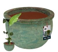 Pot de fleurs en céramique - KOTARBAU - 38x25 cm - Résistant au gel - Percé avec drainage - Extérieur & intérieur