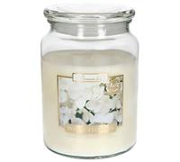 KOTARBAU® Grande bougie parfumée dans un pot avec couvercle - Fleurs blanches - Idée cadeau - Bougies décoratives d'aromathérapie - Durée de combustion jusqu'à 100 heures