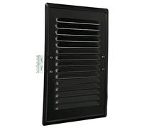 KOTARBAU® Grille d'aération x mm en métal avec moustiquaire couleur (165 x 230 mm, noir)