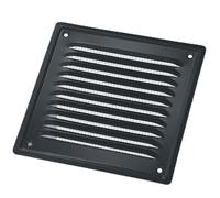 KOTARBAU® Grille De Ventilation Carrée - Acier - 16.5x16.5 cm - Grille D'Aération - avec Protection Anti-Insectes - Résistante à la Corrosion - Cendres