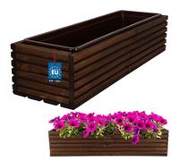KOTARBAU Jardinière de jardin en bois pour terrasse avec insert marron 64 x 20 cm
