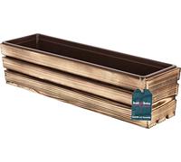 KOTARBAU® Jardiniere Extérieur, Bac à Fleurs, avec Insert Plastique | Jardiniere Rectangulaire, 60x18x15 cm, pour Terrasse, Jardin, Décoration Extérieure, Rustique