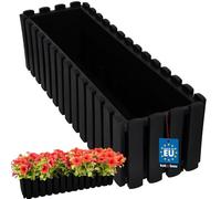 KOTARBAU® Jardinières Extérieure - Plastique - 58x18x16 cm - Anthracite - Pot de Fleur - Rectangulaire - Bac à Fleurs - Jardinière Balcon - Pot de Fleur Extérieur - Facile à Nettoyer