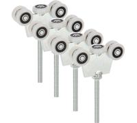KOTARBAU® Jeu de 4 roulettes avec fer plat et axe de 12mm 5 roulettes ⌀ 25 mm