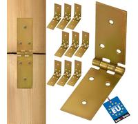 KOTARBAU Kistenband Lot de 10 charnières de meuble roulées en acier galvanisé pour dessus de porte 150 x 35 mm