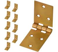 KOTARBAU Kistenband Lot de 10 charnières de meuble roulées en acier galvanisé pour dessus de porte 100 x 35 mm