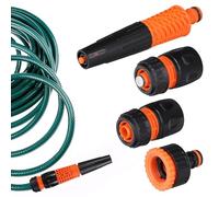 KOTARBAU® Kit D'arrosage Pour Tuyau D'arrosage 1/2" En PVC | Buse Réglable | Raccord Tuyau D'arrosage | Embout Tuyau Arrosage | Raccord Tuyau Arrosage | Connecteur Tuyau Arrosage | Embout Arrosage