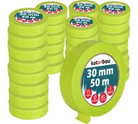 KOTARBAU® Kit de 48 crêpes de peintre fluo 50 m de crêpe 30mm de ruban de peintre Ruban adhésif de peintre Accessoires de peintre Vert fluo Papier crêpé de peintre