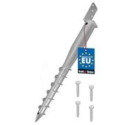 KOTARBAU® L Support de poteau à visser L 735 mm en acier galvanisé Douille à enfoncer Douille à enfoncer Socle de poteau en L Piquet de terre Ancrage pour poteaux en bois pour pavillon, clôture de