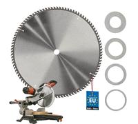KOTARBAU® Lame de scie en carbure pour coupe de bois 100 dents 500 mm + bagues de réduction