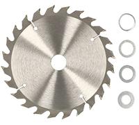 KOTARBAU® Lame de scie en carbure pour coupe du bois, dents mm + bagues de réduction, argenté, Ø 180 mm 24 Zähne, Industrielle